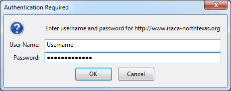 login prompt