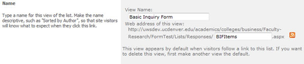 Modify Form View Name